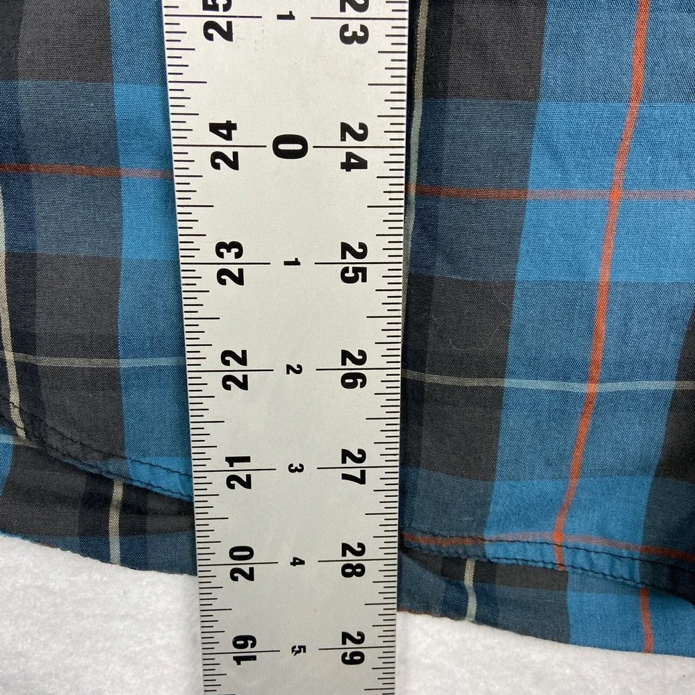 Dravus Long Sleeve Multicolor Plaid Collared Cotton Blend Shirt‎ Size L Large